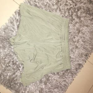Green flowy shorts